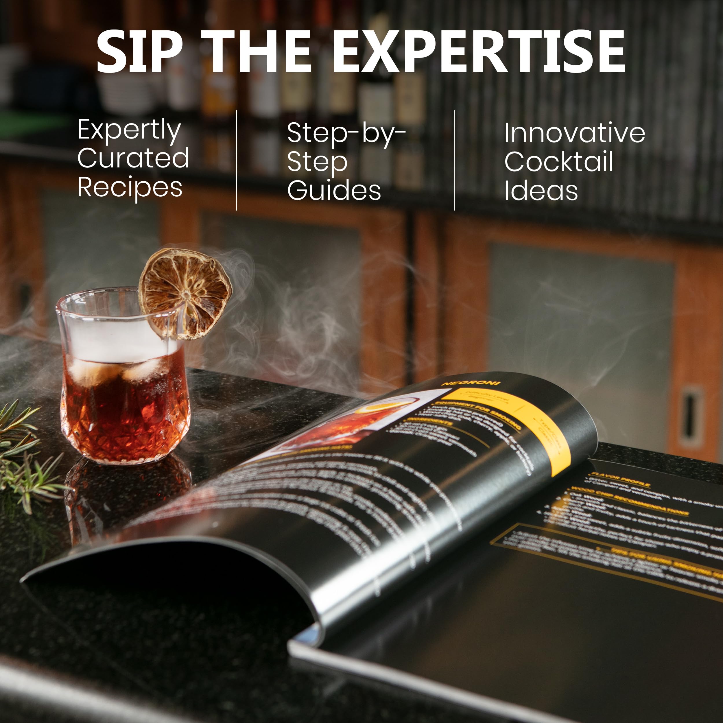 Recipe book with pro-level cocktail ideas and techniques.