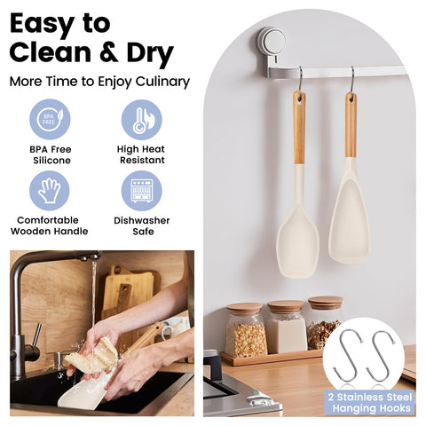 Synezia stainless-steel hooks keep tools organized and accessible