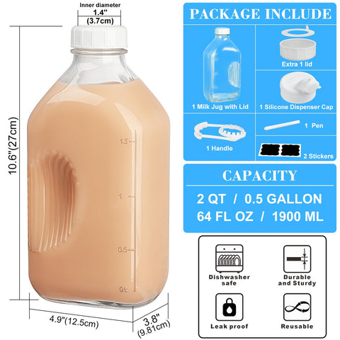 Syntic heavy glass container BPA-free and dishwasher safe for easy cleaning