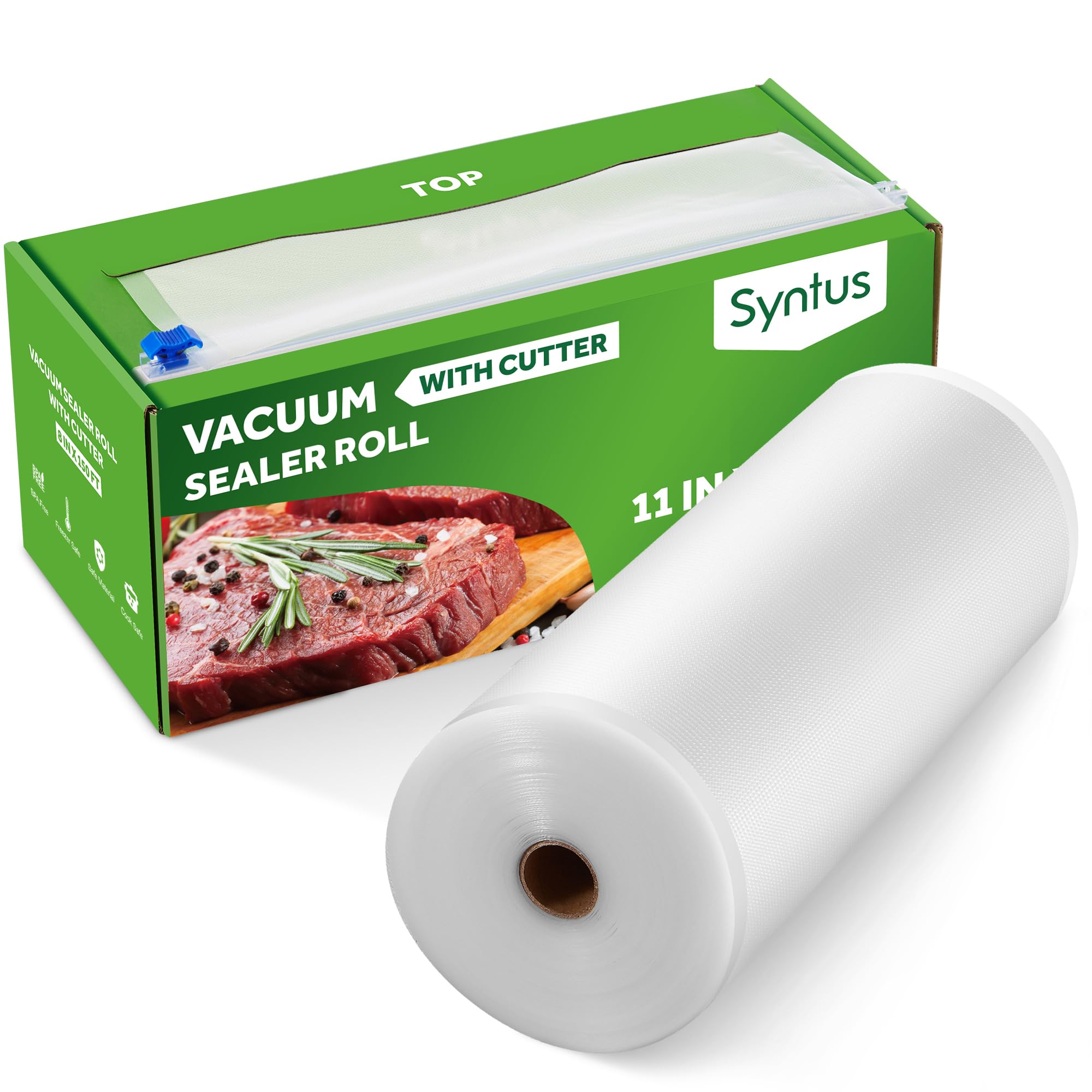 Syntus 11x150 vacuum roll keeper with cutter for organized storage