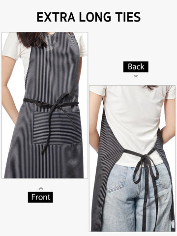 Syntus machine-washable apron resists wrinkles and shrinking.