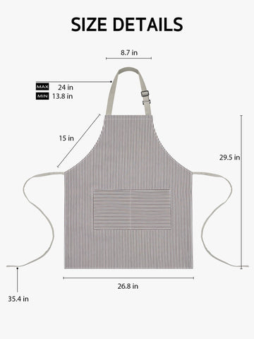 Syntus two-pack apron set with large pockets for recipes and phone.