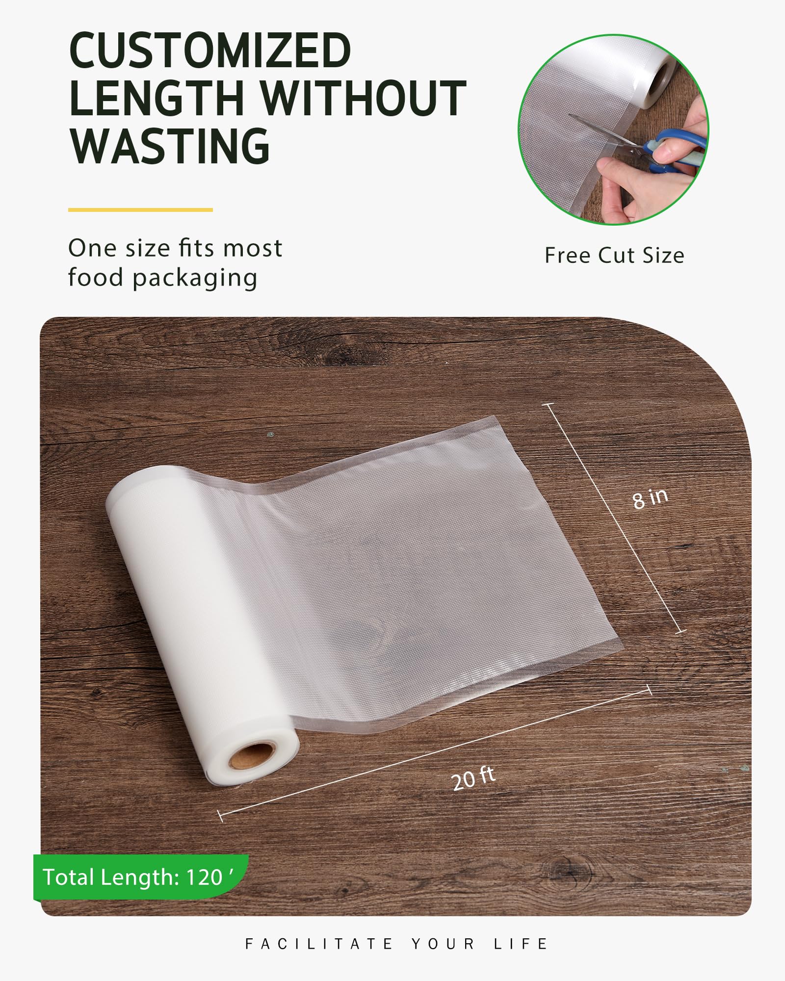 Syntus BPA-free vacuum bags for safe food storage in pantry.