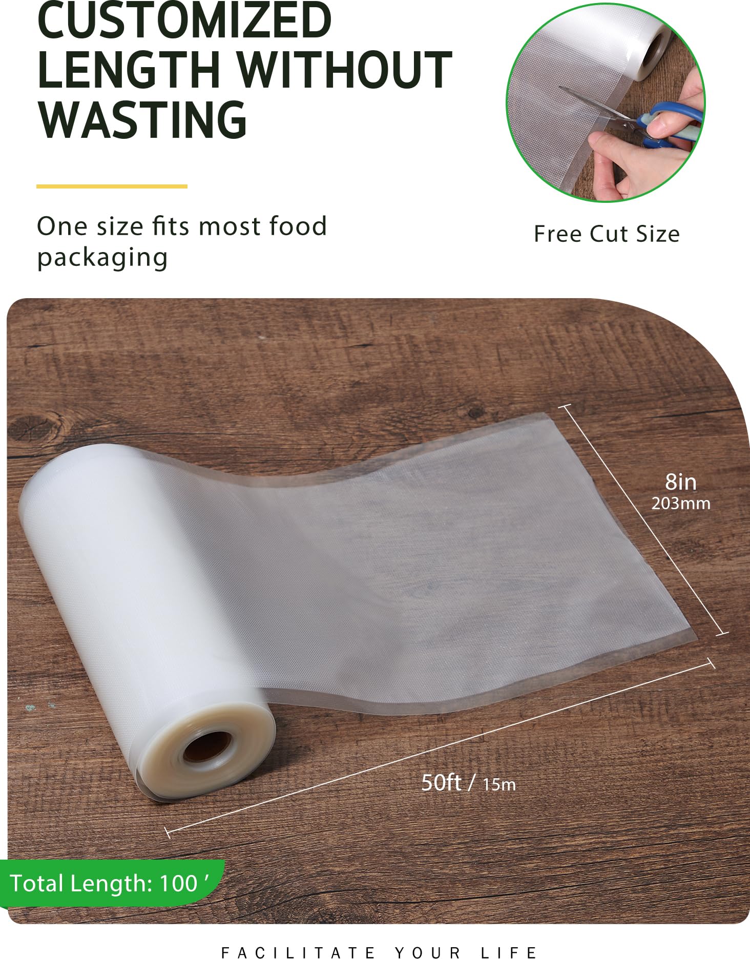 Syntus BPA-free vacuum bag roll designed for safe storage.