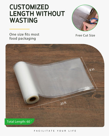 Syntus BPA-free vacuum bags ideal for fridge, freezer, and microwave safe storage.