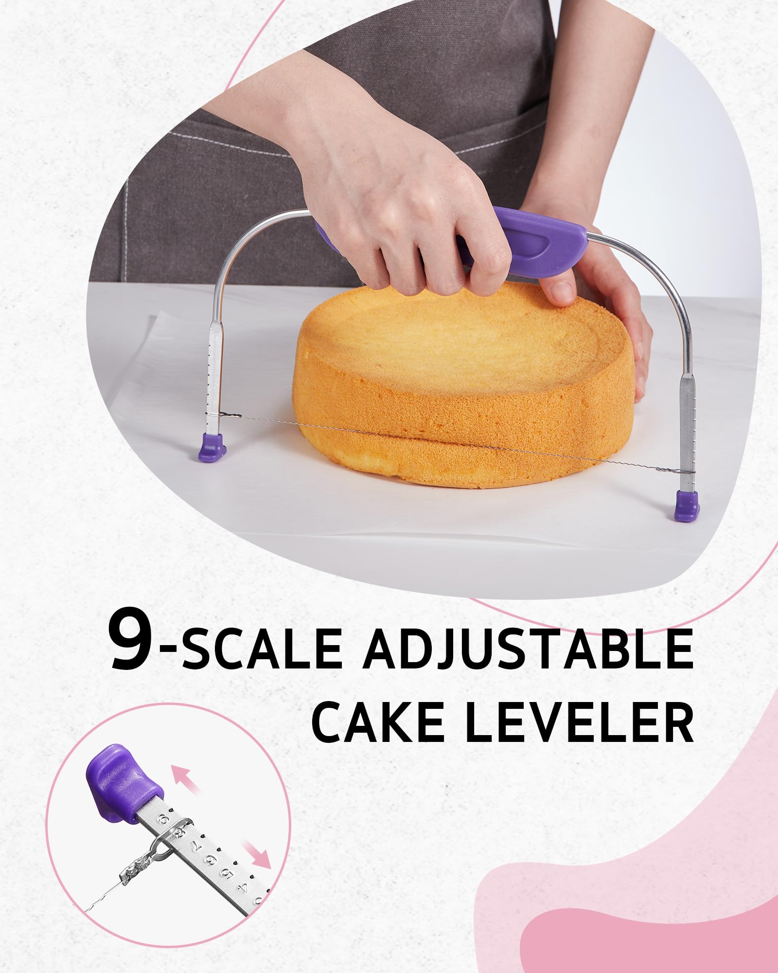 Syntus cake scrapers and combs add textured finishing edges