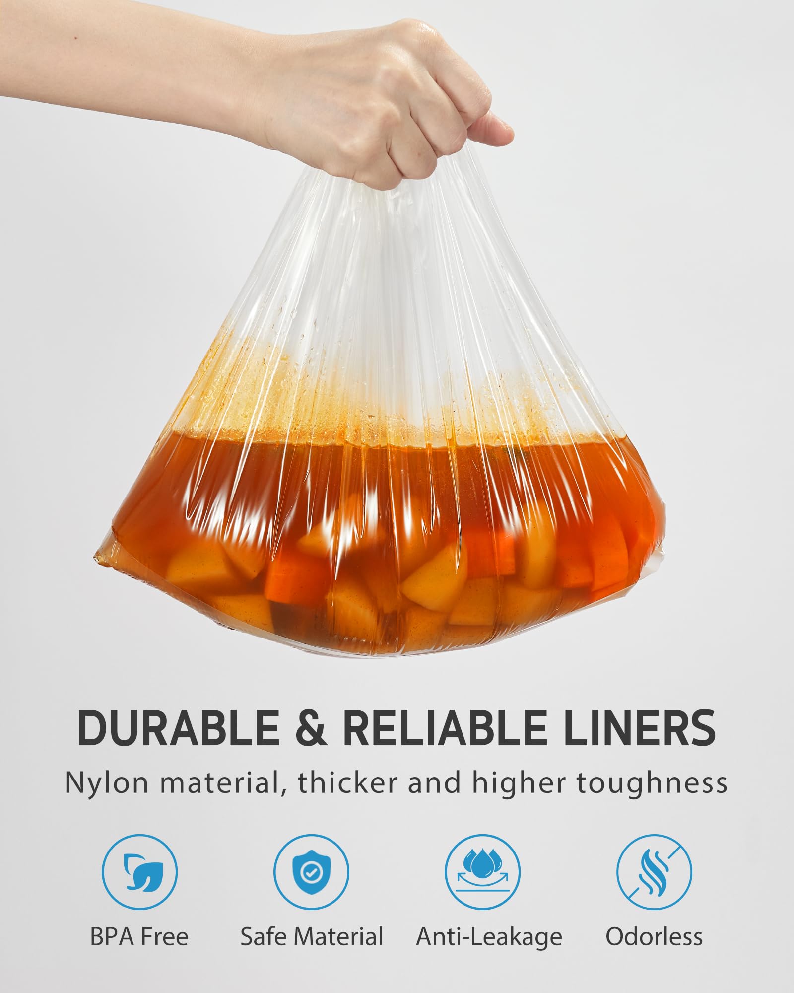 Syntus liners for rectangular pots support easy, no-stress meal prep