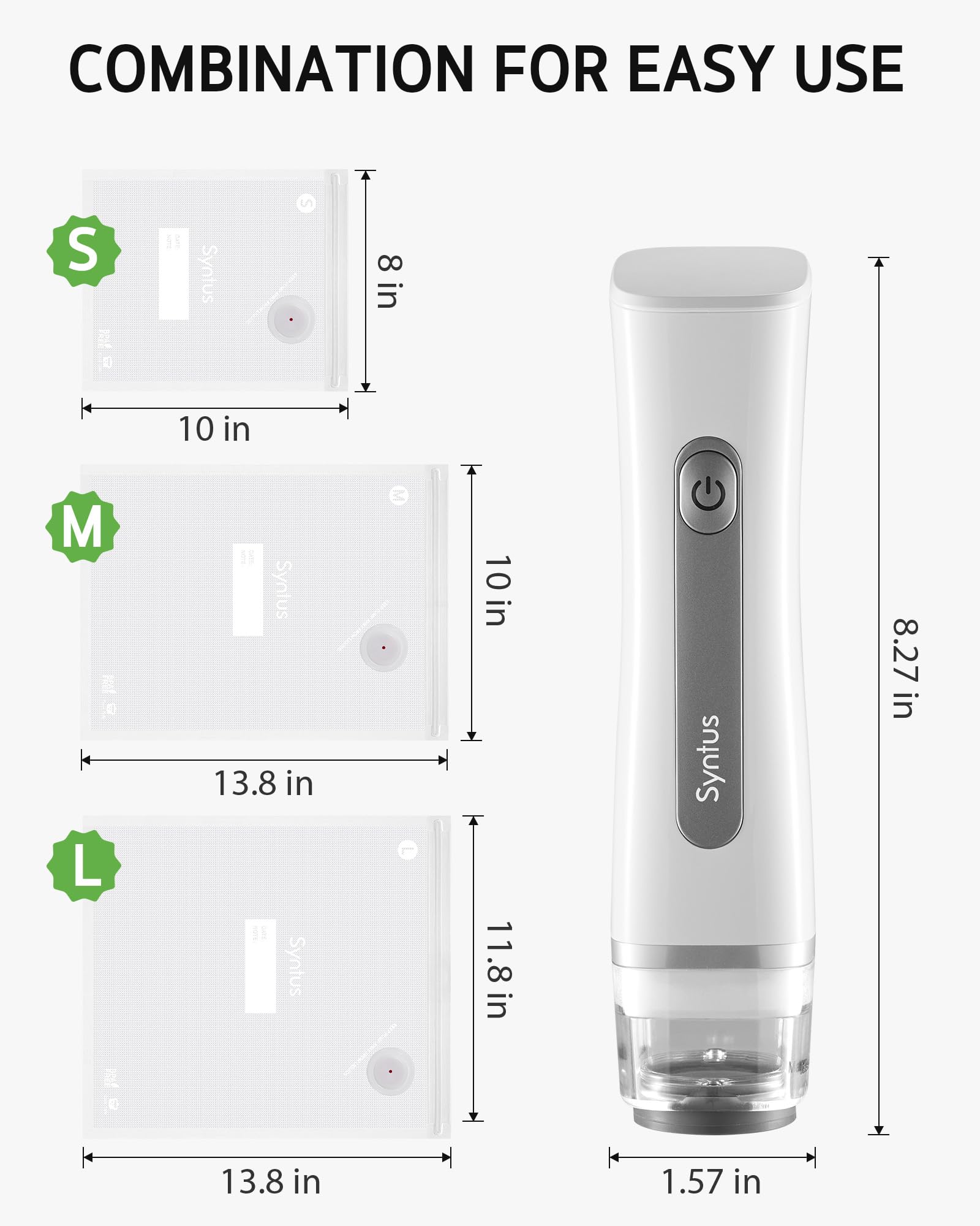 Syntus sealer with easy 3-step operation.