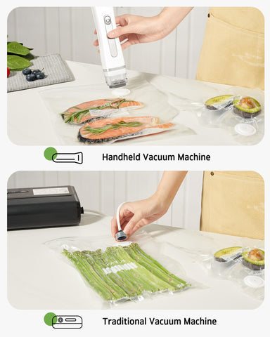 Syntus freezer-ready bags preserving vegetables, meats, and seafood