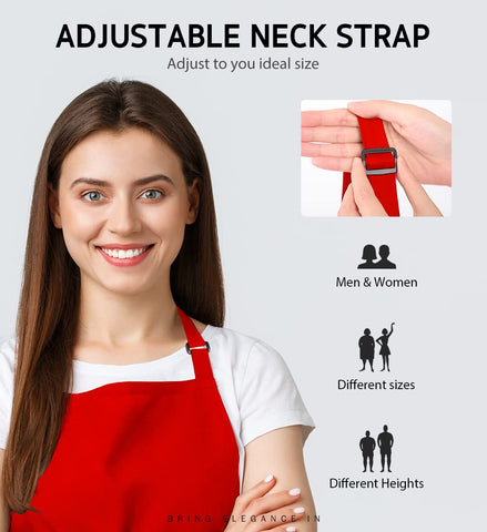Syntus machine-washable apron helps quick cleanups.
