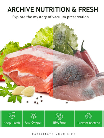 Syntus bags shown for microwave, fridge, freezer, and sous vide compatibility.