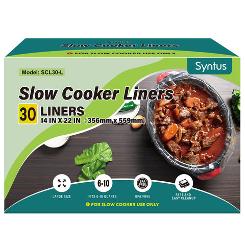 Syntus slow cooker liners box ready for quick use