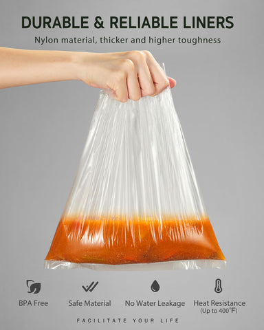 Ingredients placed inside Syntus liner before cooking