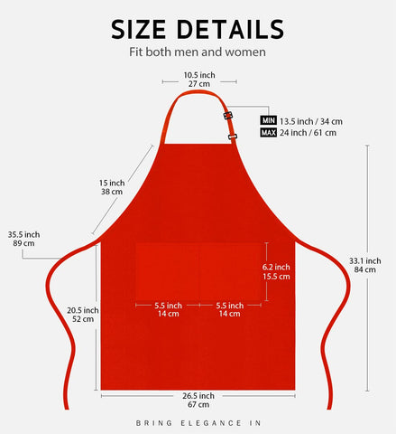 Syntus two-pockets bib apron keeps tools within reach.