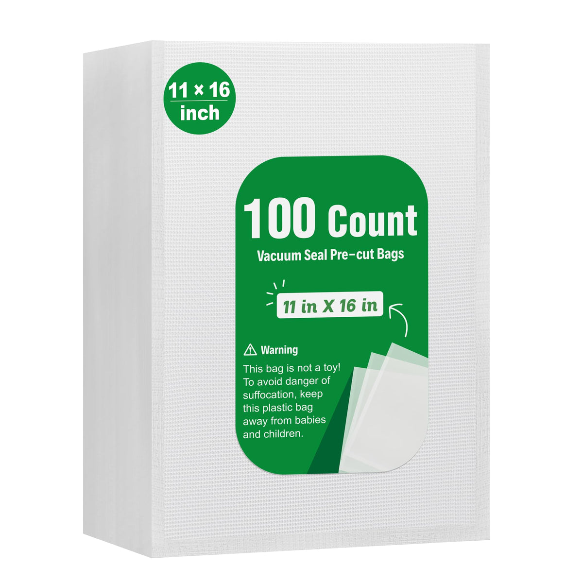 Syntus vacuum bags 11x16 gallon pack for bulk storage and meal prep