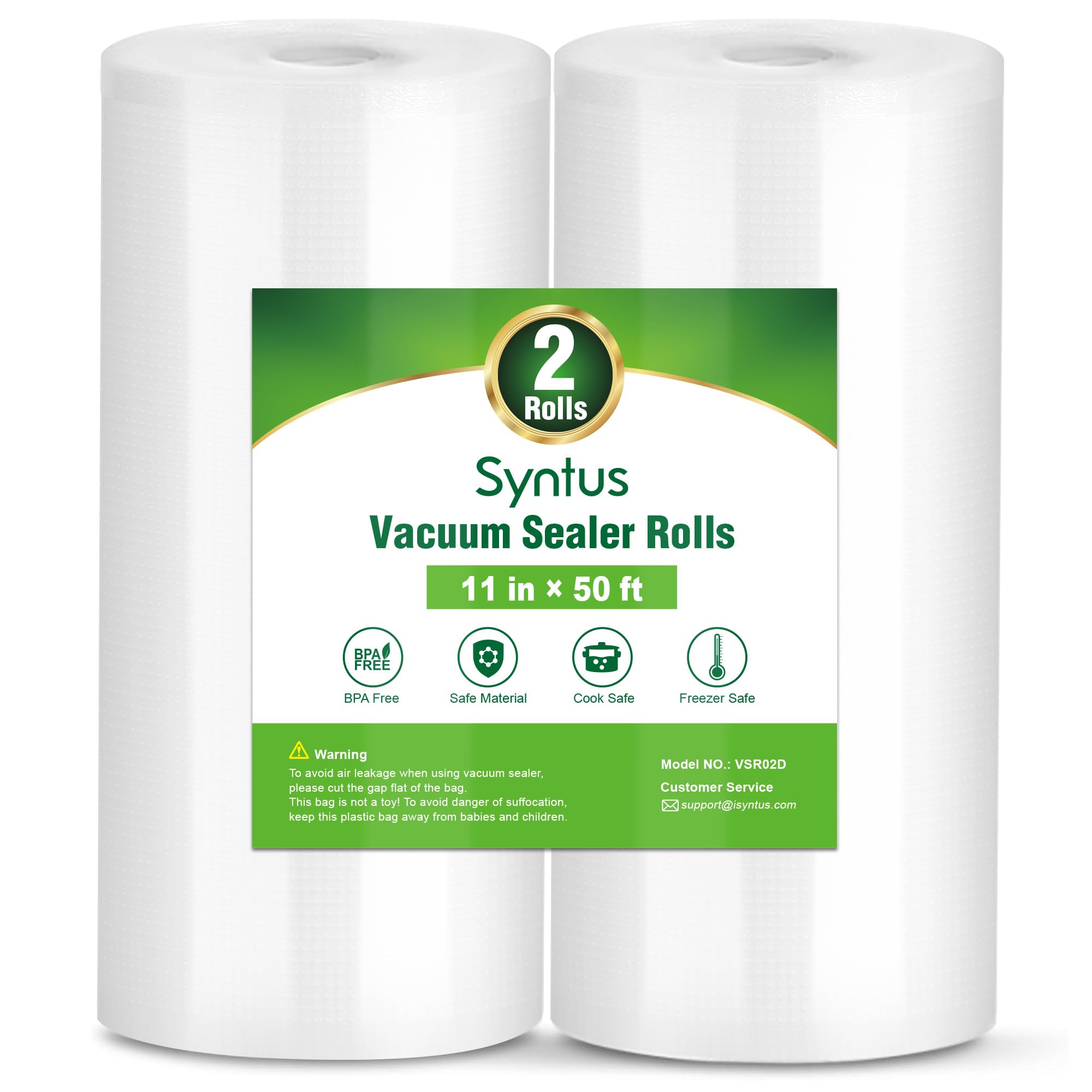 Syntus vacuum sealer bags roll 11x50 plain design for versatile storage