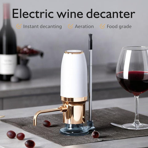SYNWONG electric wine decanter combines design and fast aeration for tastier wine.