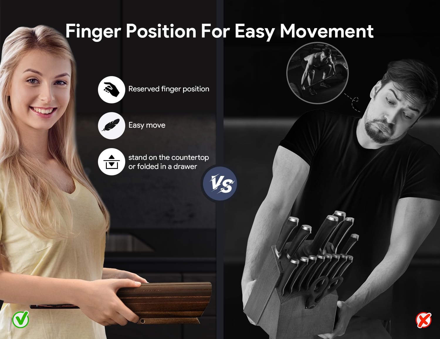 SYOKAMI 8-inch chef knife in action for precise slicing.