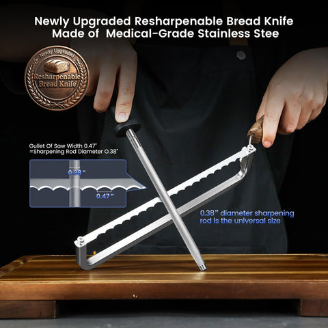 SYOKAMI easily resharpened edge with common sharpening rods