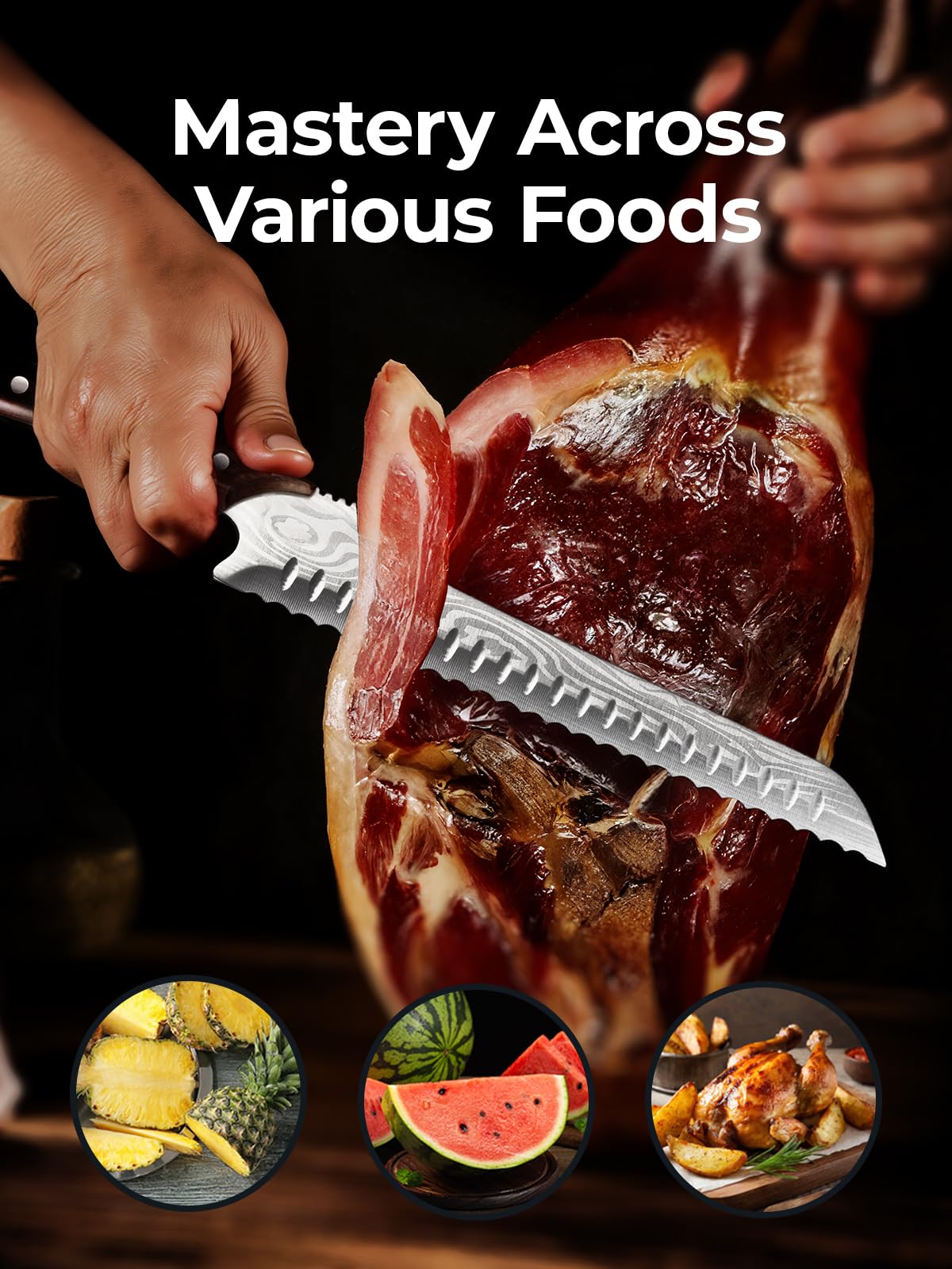 SYOKAMI multi-use kitchen knife suitable for bread, fruits, and meats