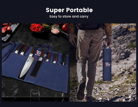 SYOKAMI roll bag interior with individual slots and guards for protection.