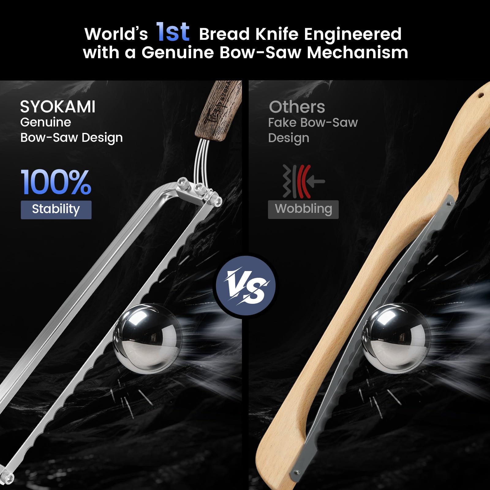 SYOKAMI sourdough slicer delivers razor-sharp cuts through hard crusts