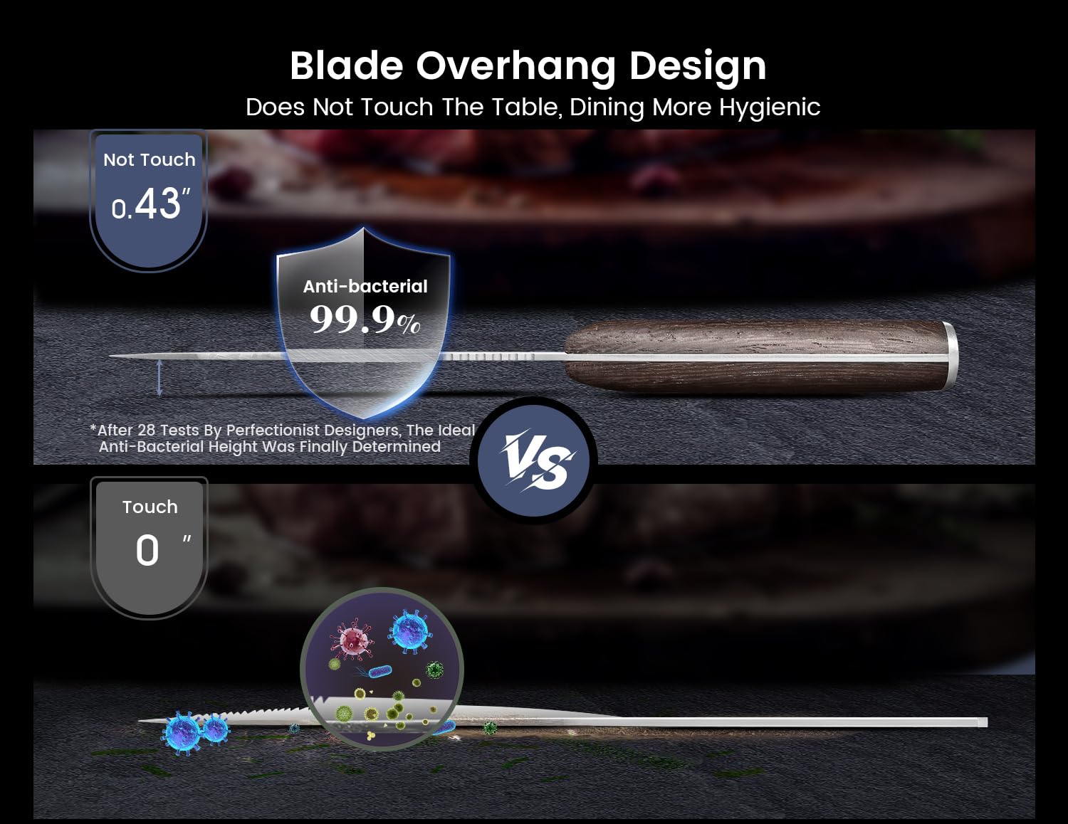 SYOKAMI steak knives with full-tang design offer balanced, durable handling.