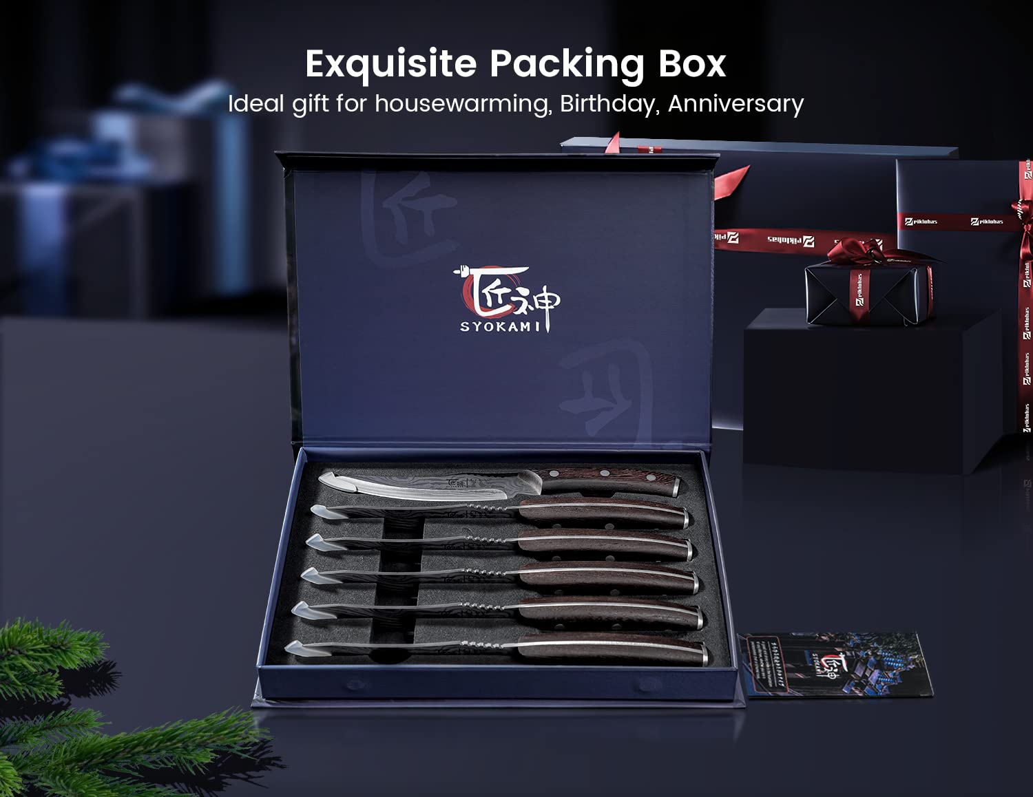 SYOKAMI high-carbon stainless steel with HRC56+ for lasting sharpness