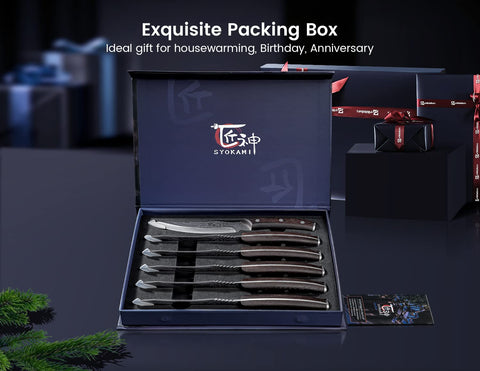 SYOKAMI high-carbon stainless steel with HRC56+ for lasting sharpness