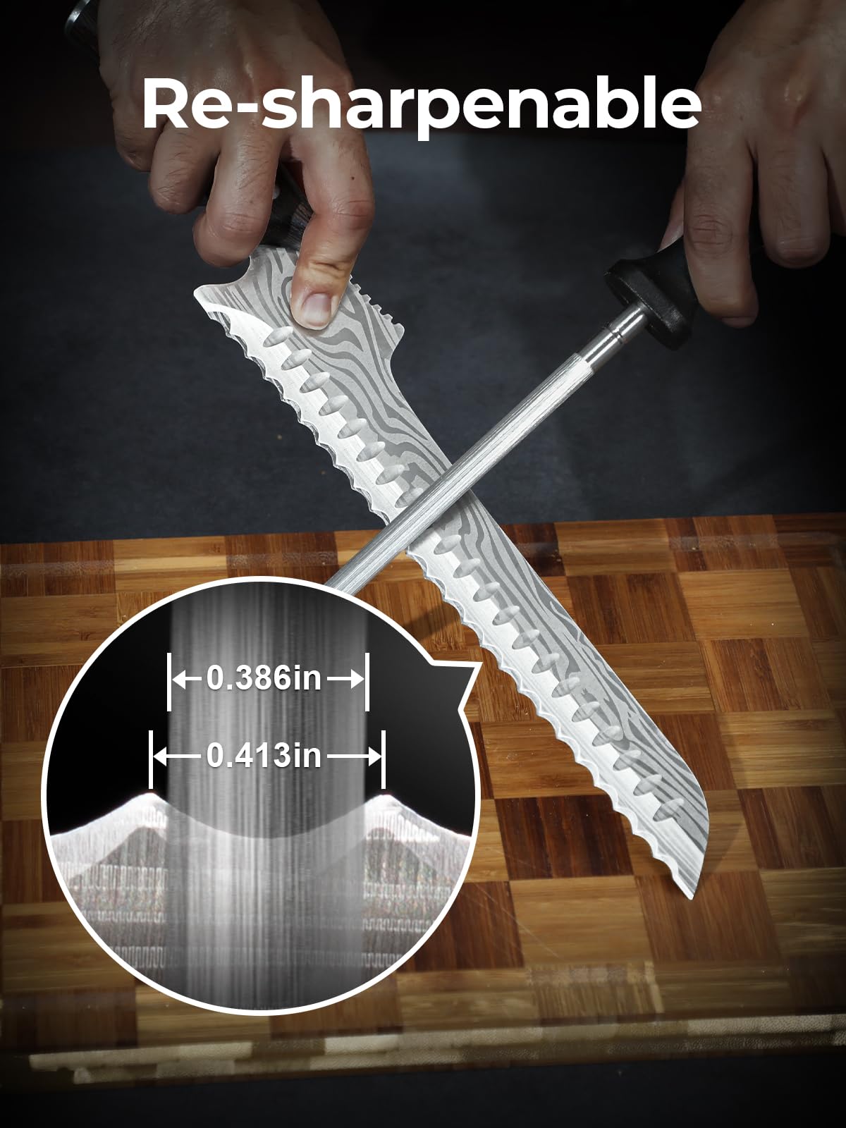 SYOKAMI wenge handle detail highlighting secure grip