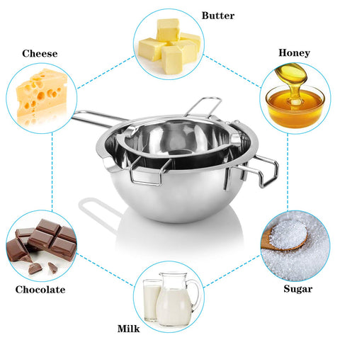 Sysmie pot with double pour spouts for mess-free transfer.