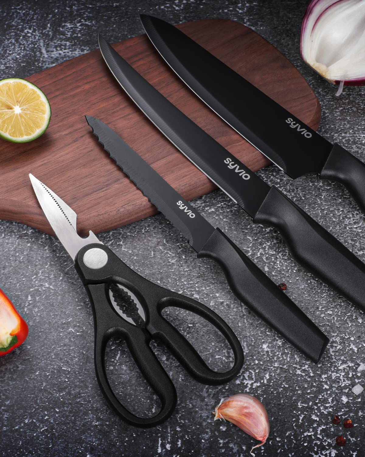 Syvio 5.5-inch utility knife for versatile food prep tasks