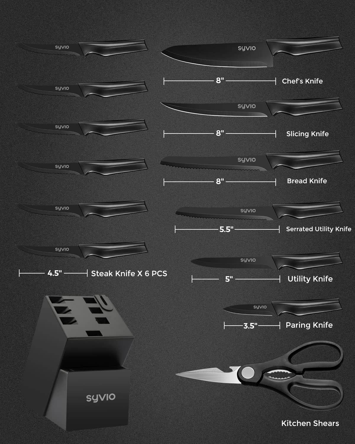 Syvio 8-inch chef knife for precise chopping and slicing