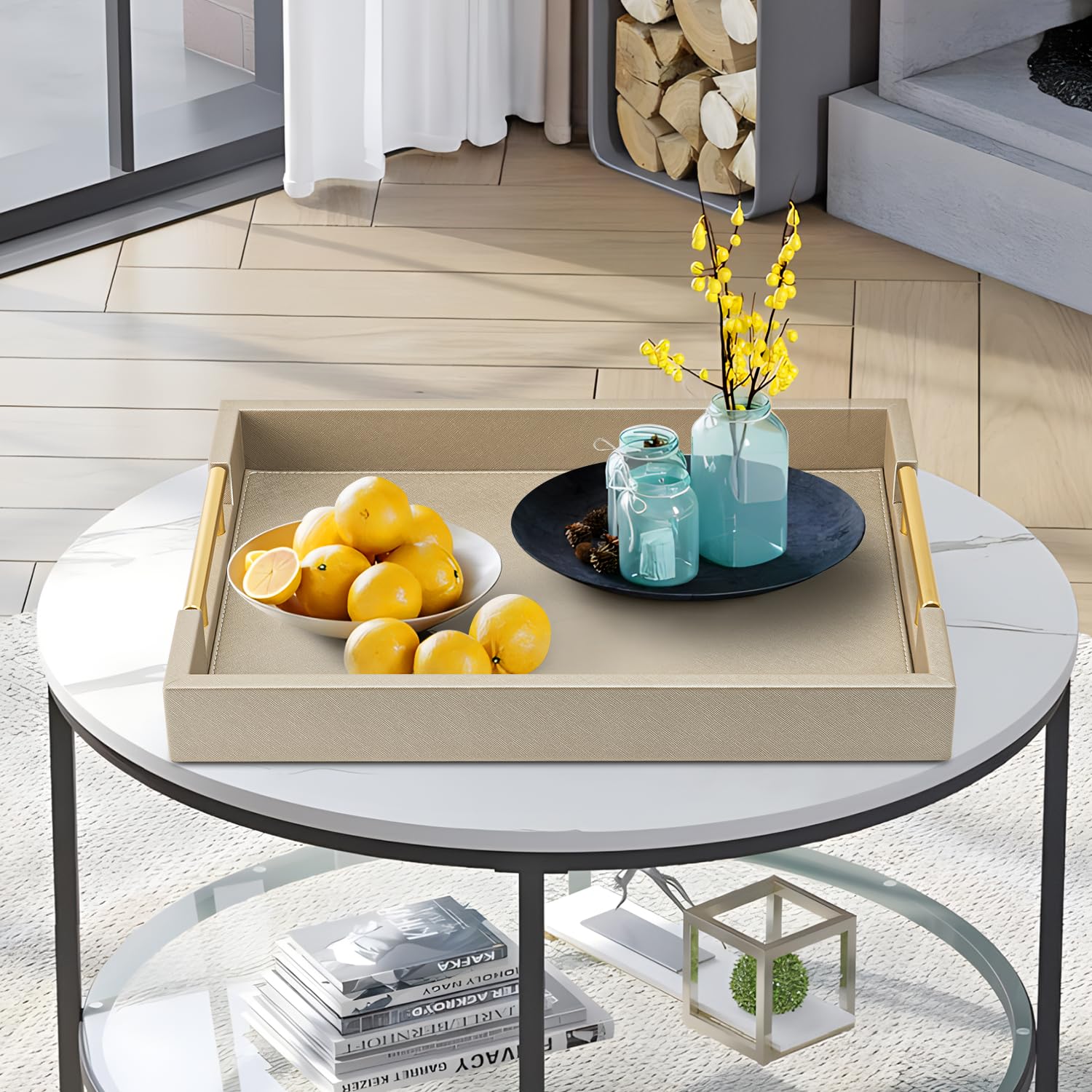 SYYSY Versatile decor tray adds elegance while keeping essentials accessible.