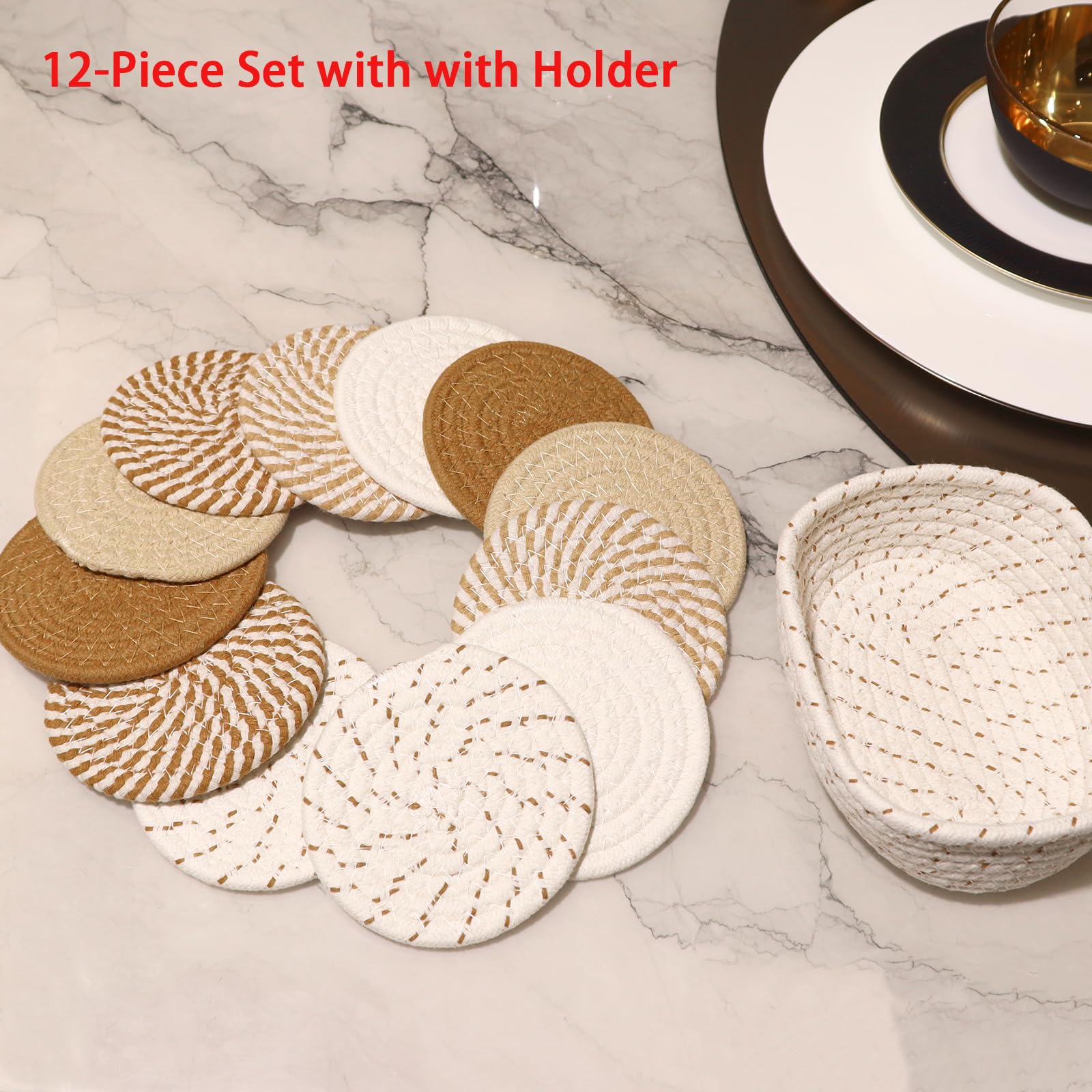 SZDPC boho design coasters add stylish decor to any table.