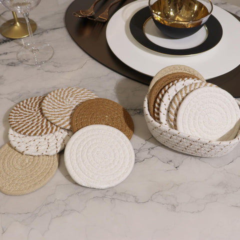 SZDPC coasters include a natural holder for neat storage.