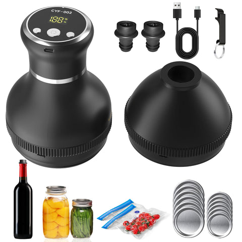 SZDTCF electric mason jar vacuum sealer seals jars airtight for freshness.