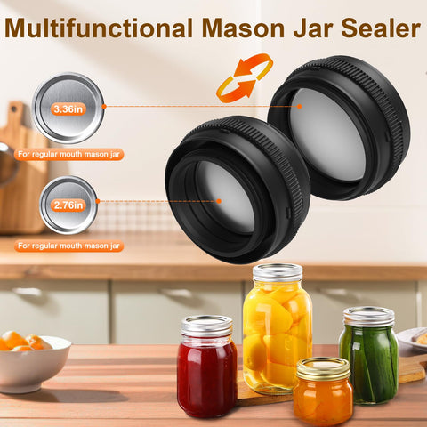 SZDTCF regular-mouth adapter simplifies sealing standard jars.