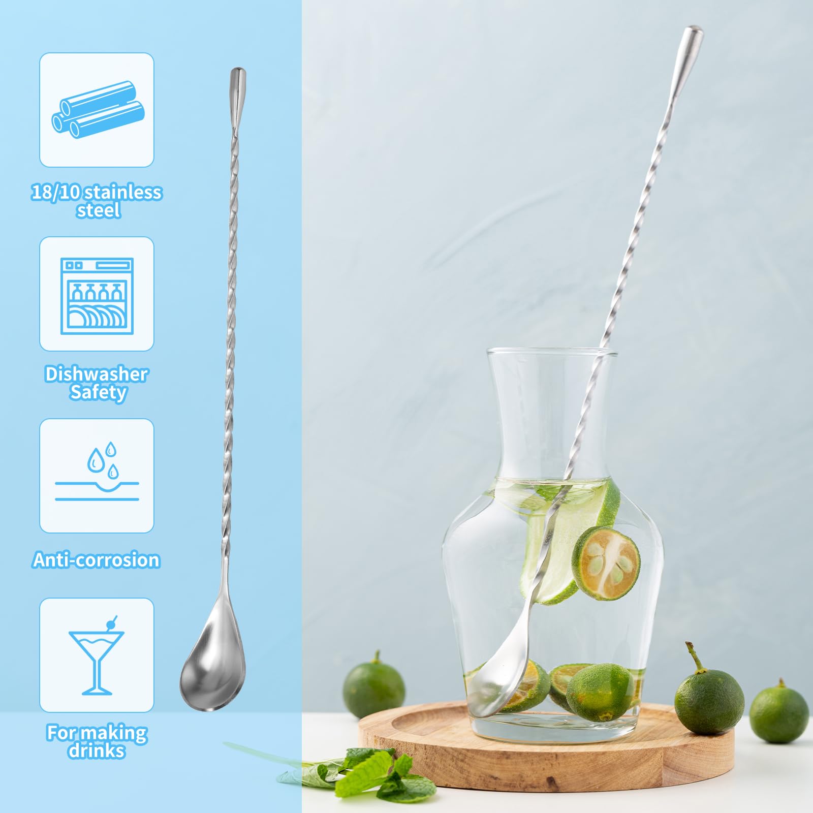 SZLFSX dishwasher safe bar spoon for quick cleanup