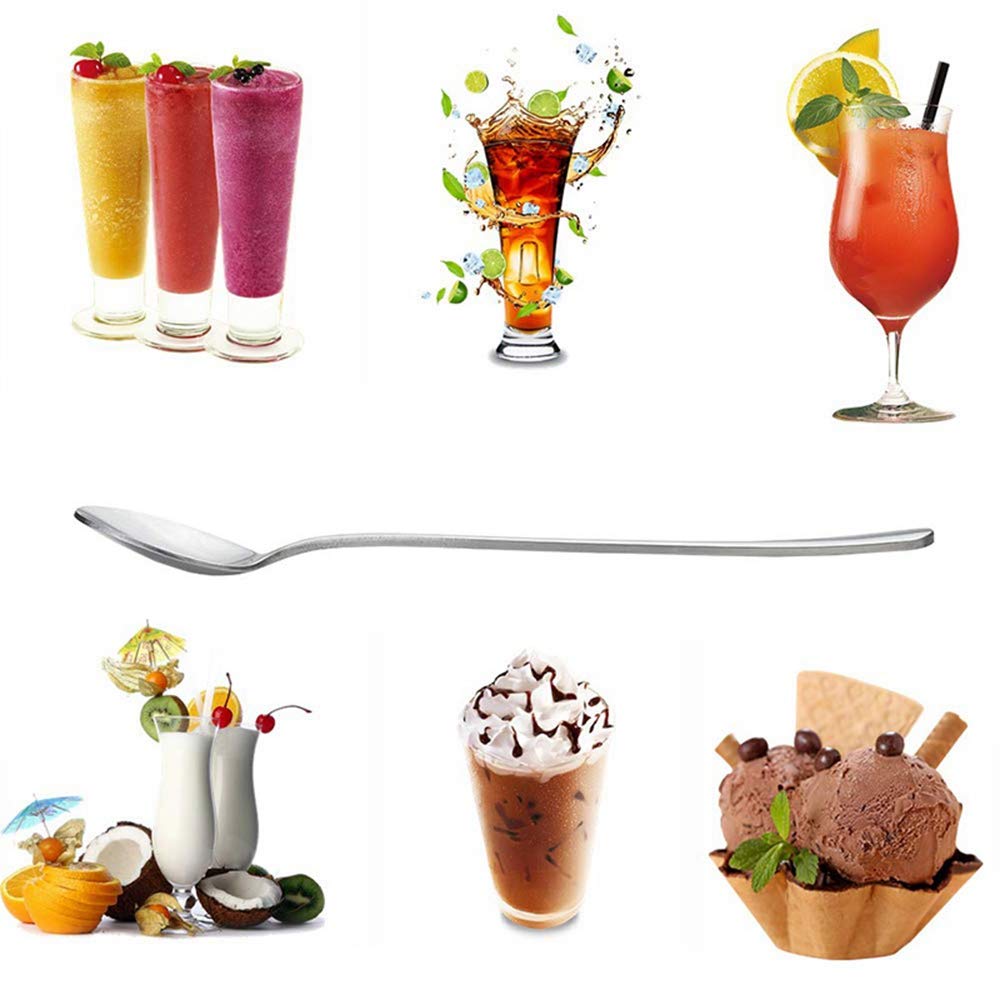 SZLFSX ice cream sundae spoons ideal for floats and toppings.