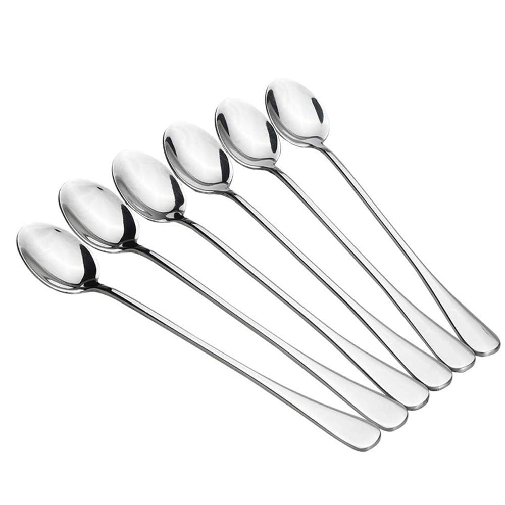 SZLFSX long-handle iced tea spoon set for tall glasses and smooth stirring.