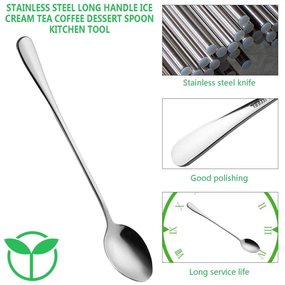 SZLFSX stainless steel mixing spoons are durable and easy to clean after beverages.