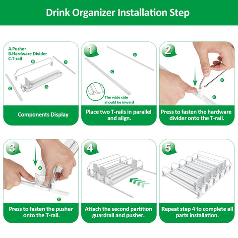 SZNLZQ compact fridge organizer fits tight spaces and improves drink access.
