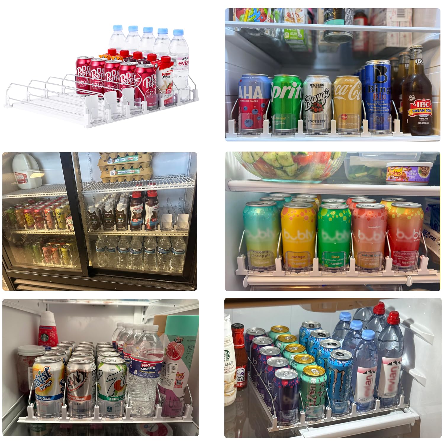 SZNLZQ fridge soda dispenser holds up to 30 cans for easy beverage selection.