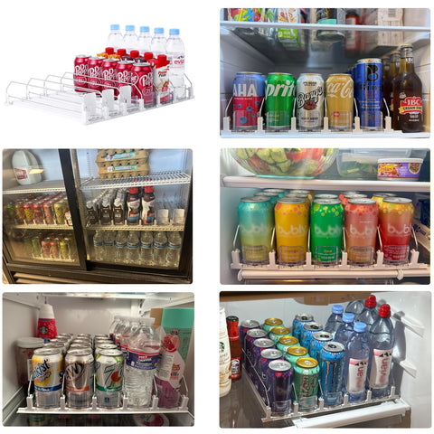 SZNLZQ fridge soda dispenser holds up to 30 cans for easy beverage selection.