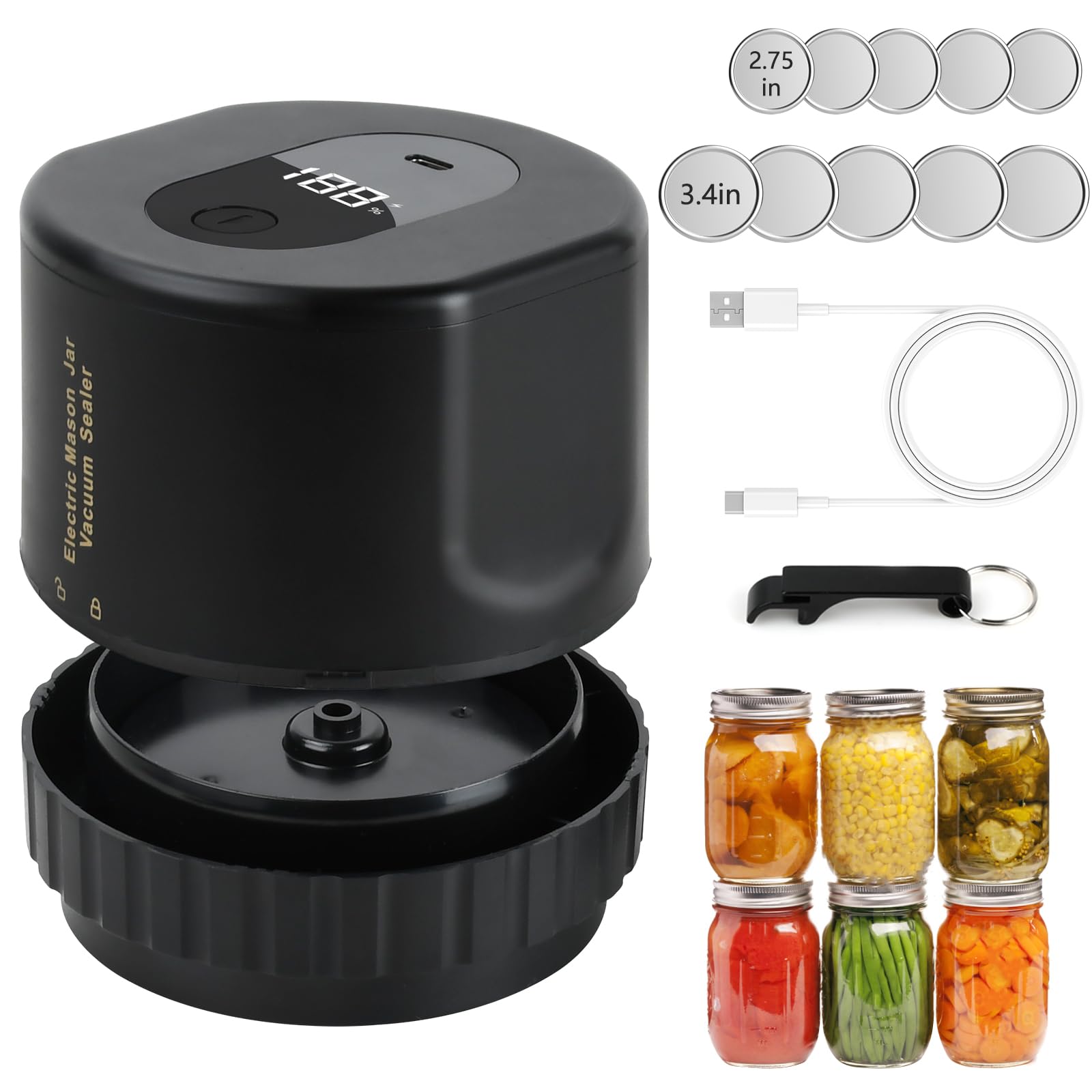 SZO jar sealer used with jams and vegetables to extend freshness