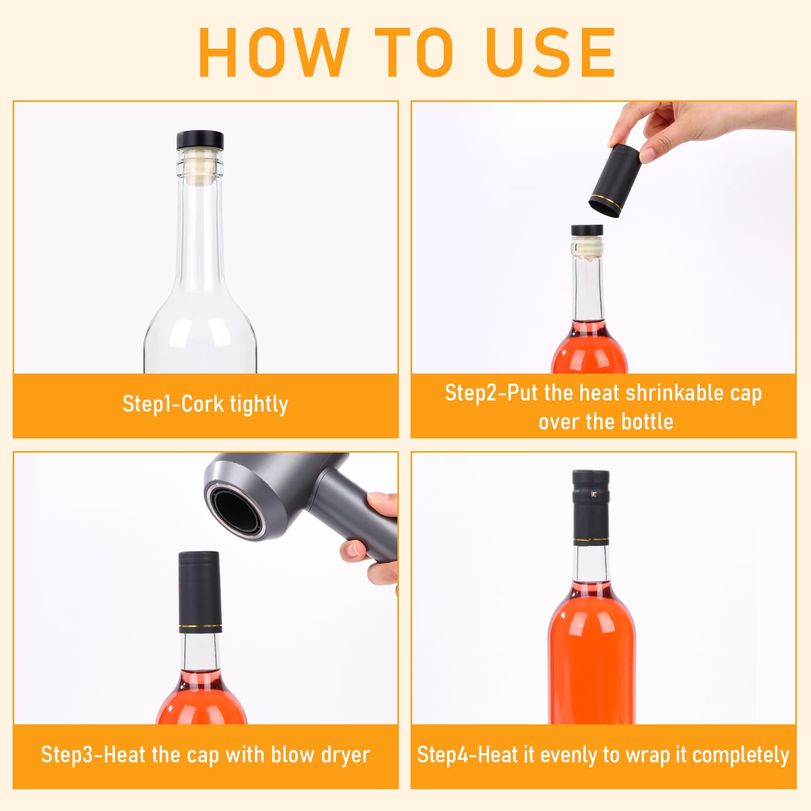 SZUAH 750ml bottles and collapsible funnel for mess-free filling.