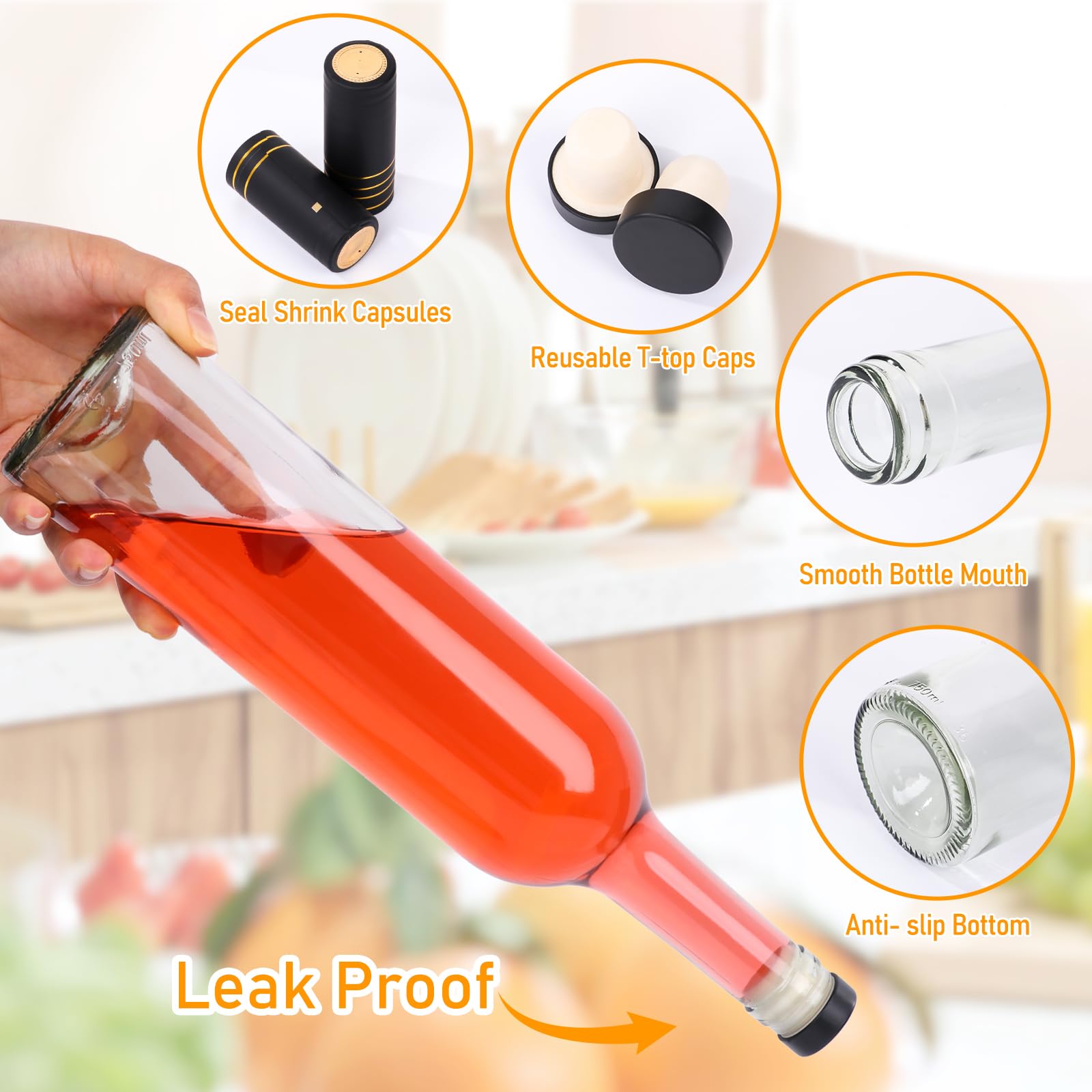 SZUAH 750ml bottles with protective packaging, ensuring safe arrival.
