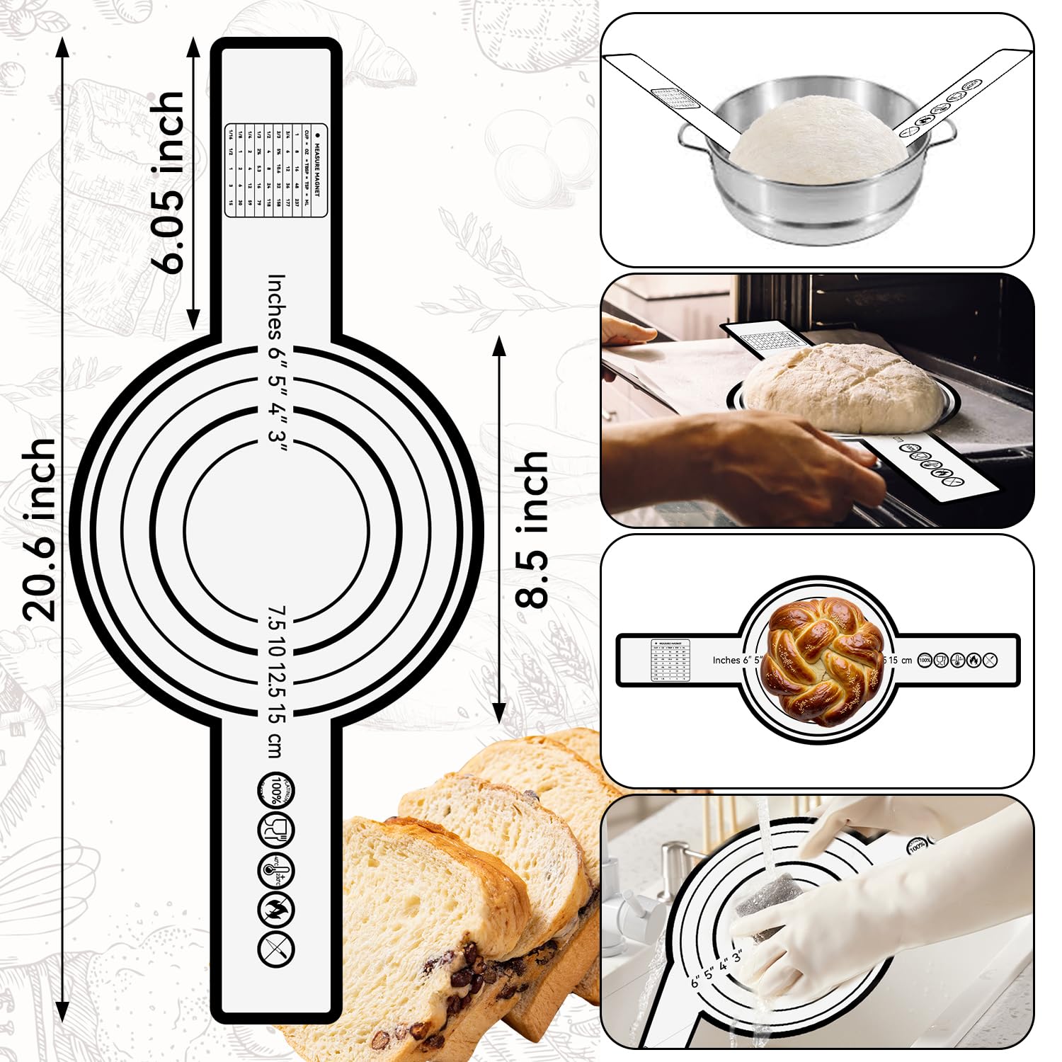 SZZJKJ bread sling, lame, and scraper for smooth shaping and handling