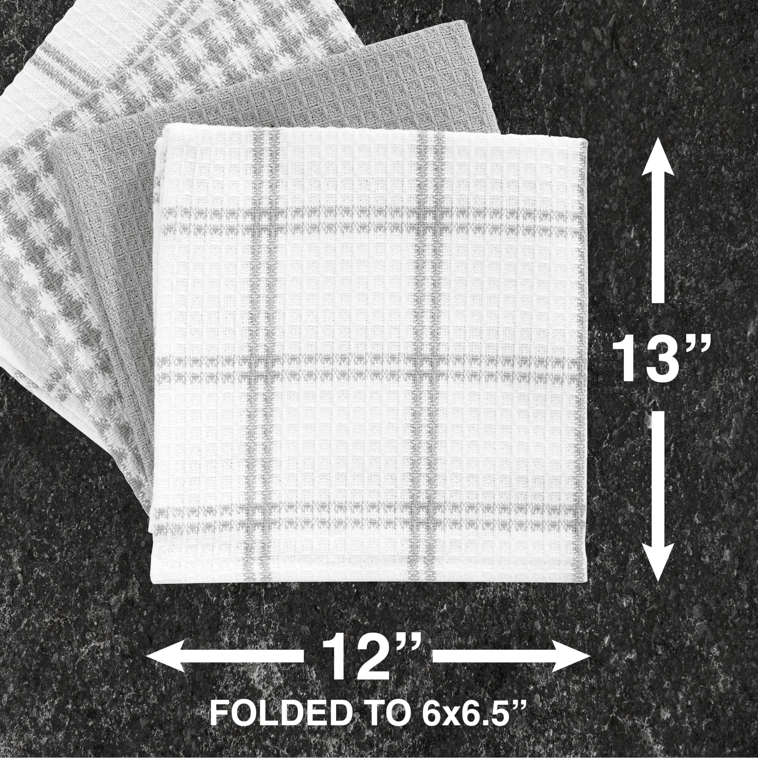T-Fal 100% cotton waffle dish cloths for durable kitchen use.